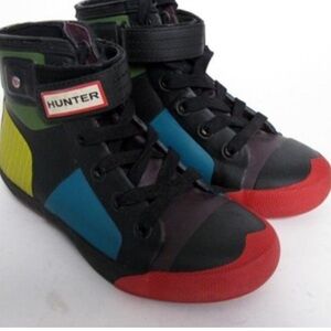 Hunter Women's High Top Rain Boots - Red, Black, Blue